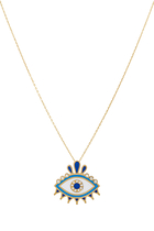 Ritch Kitsch Queen Eye Necklace, 18k Yellow Gold & Diamonds